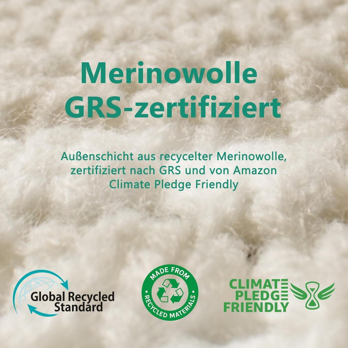 Merino Wollmütze mit Ohrenklappen & Fleecefutter Wasserdicht Unisex M-XXL