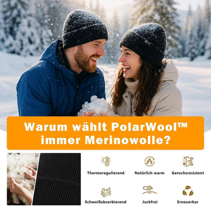 Wärme-Mütze Merino-Wolle mit Fleecefutter, wasserdicht, unisex