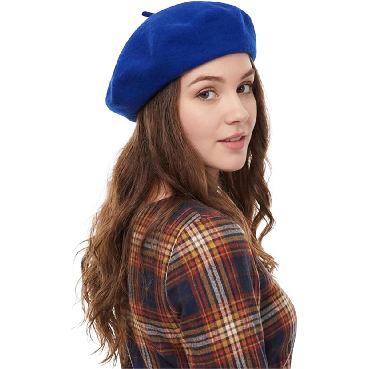 Baskenmütze Damen Wolle – Klassisch Blau, Einheitsgröße