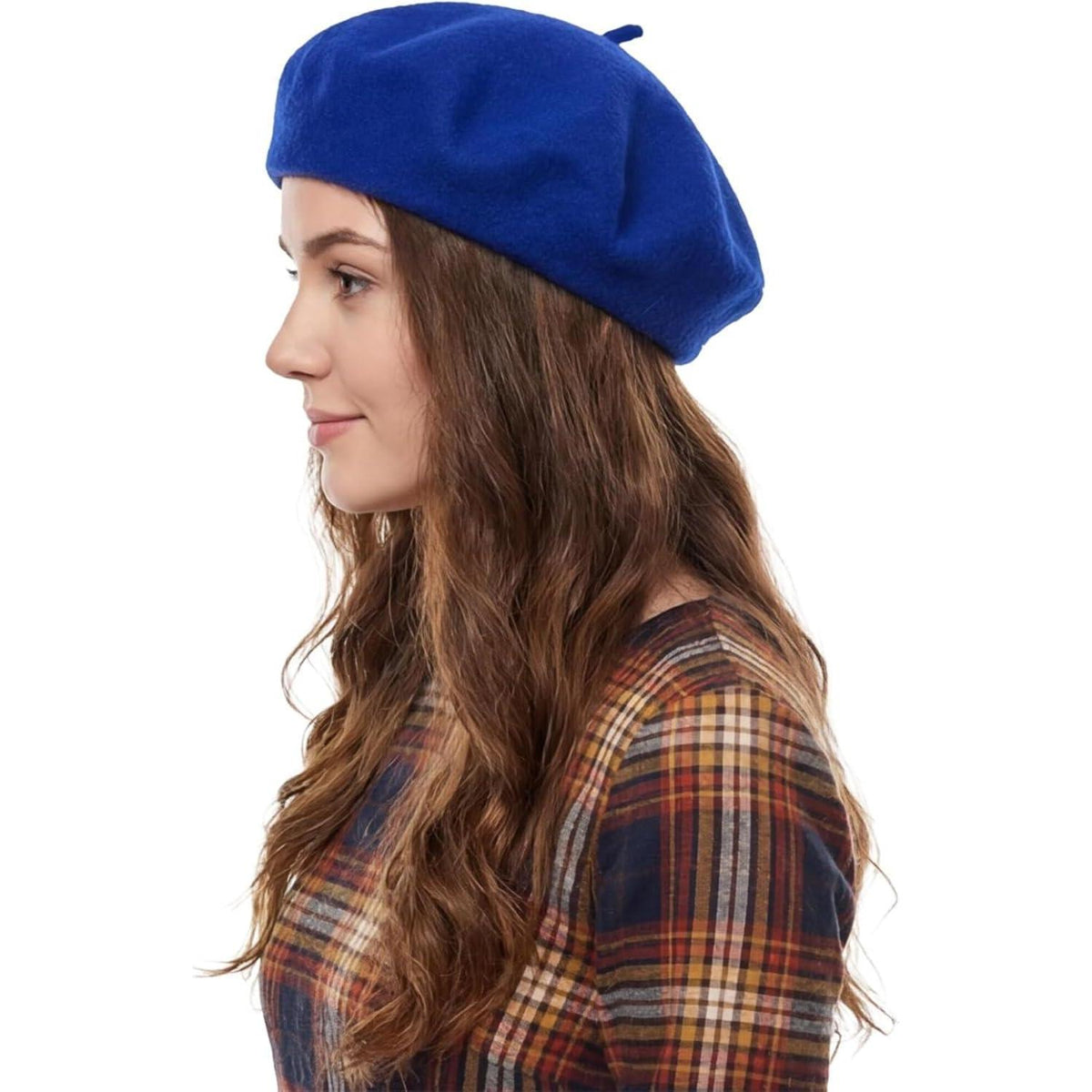 Baskenmütze Damen Wolle – Klassisch Blau, Einheitsgröße