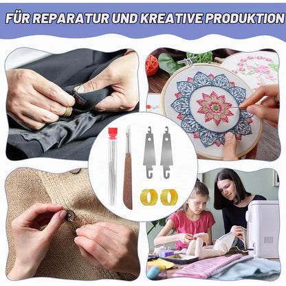 31-teiliges Nähset Stahl-Nadeln mit großem Öhr für Handarbeit