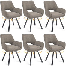 Drehbarer Esszimmerstuhl Set 6x Samt, Taupe | Modern & Komfortabel