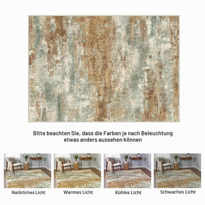 Moderner Wohnzimmerteppich Orange Farbverlauf 200x290 cm Rutschfest