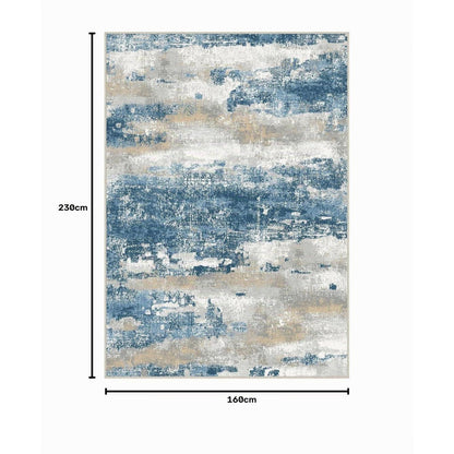Moderner Waschbarer Teppich Blau 160x230 cm Rechteckig