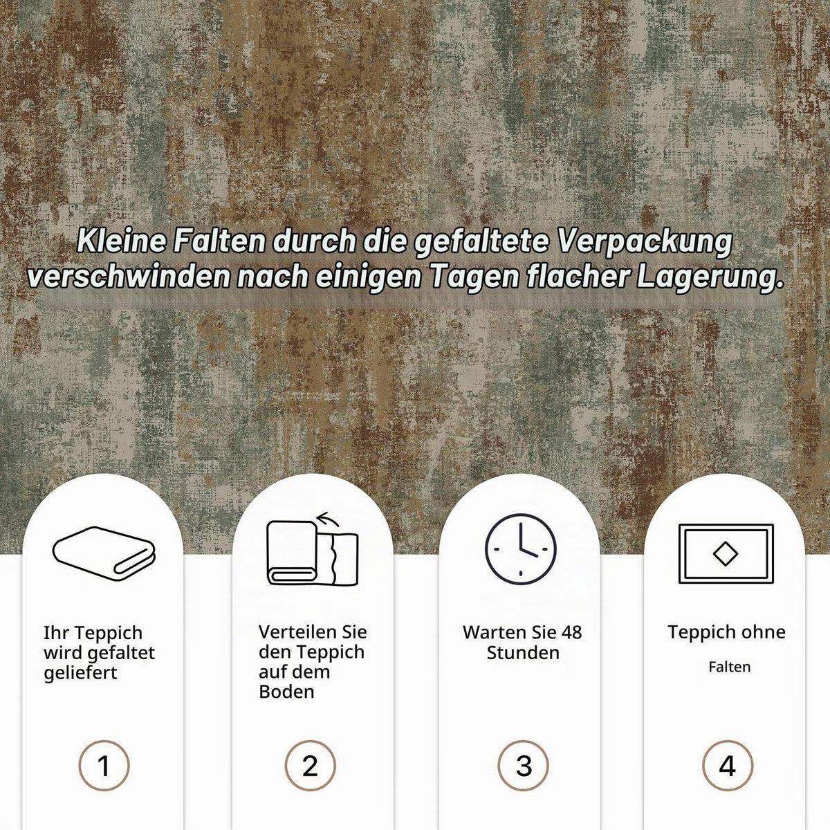 Moderner Teppich Orange Farbverlauf 160x230 cm Rechteckig