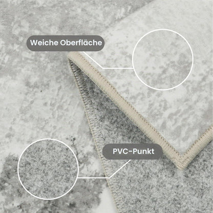 Moderner Waschbarer Teppich Grau 160x230 cm – Rechteckig & Rutschfest
