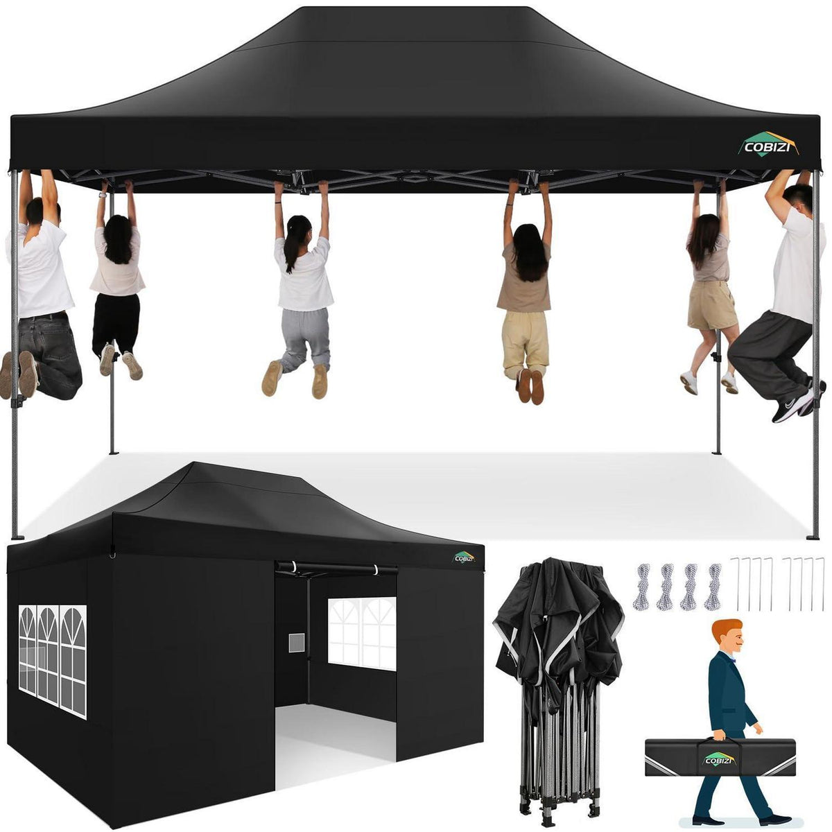 Faltpavillon 3x4,5m | Wasserdicht, Stabil & Mit Seitenteilen
