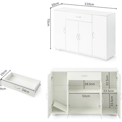 Weißer Kommodenschrank 110cm – Schlafzimmer, Büro & Flur