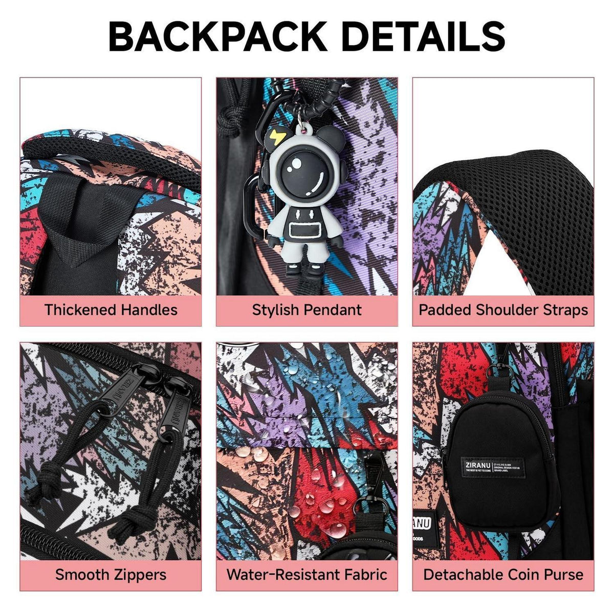 Schulrucksack mit Rollen für Jungen – Abnehmbarer Trolley & 6 Räder