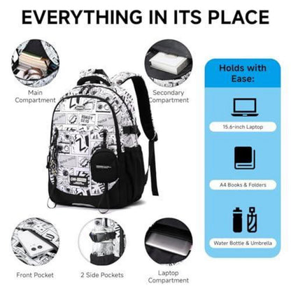 Schulrucksack mit Rollen für Jungen – Abnehmbarer Trolley & 6 Räder