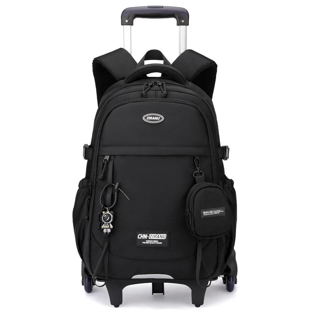 Schulrucksack mit Rollen für Jungen – Abnehmbarer Trolley & 6 Räder