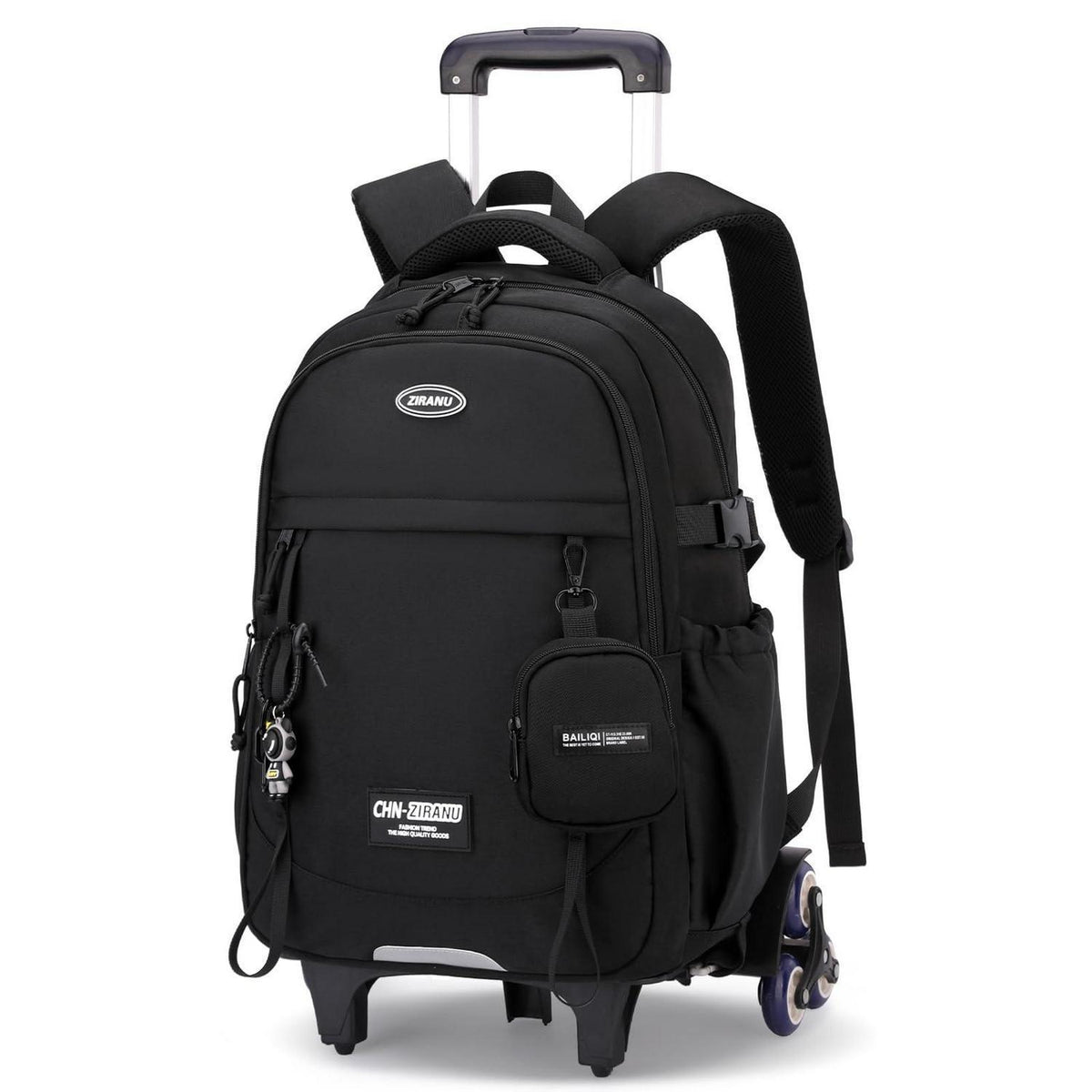 Schulrucksack mit Rollen für Jungen – Abnehmbarer Trolley & 6 Räder