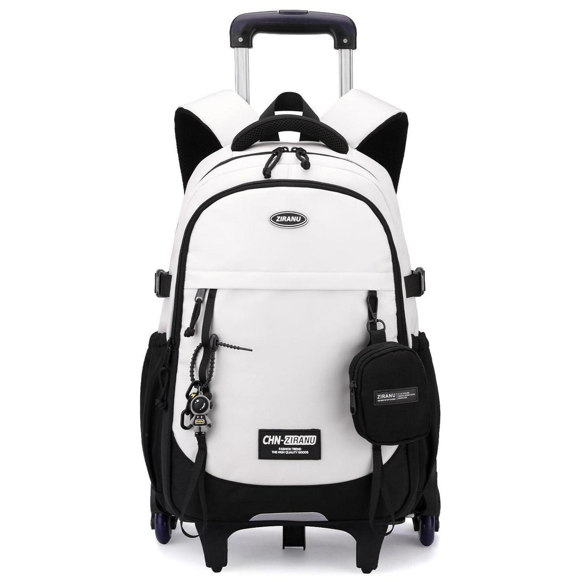 Schulrucksack mit Rollen für Jungen – Abnehmbarer Trolley & 6 Räder