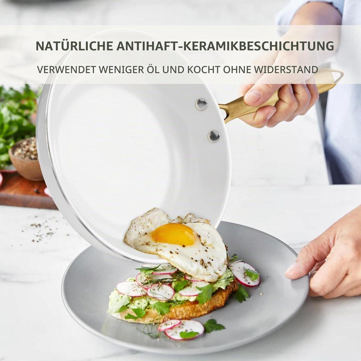 Induktions Kochgeschirr Set mit Antihaftbeschichtung & Kochutensilien