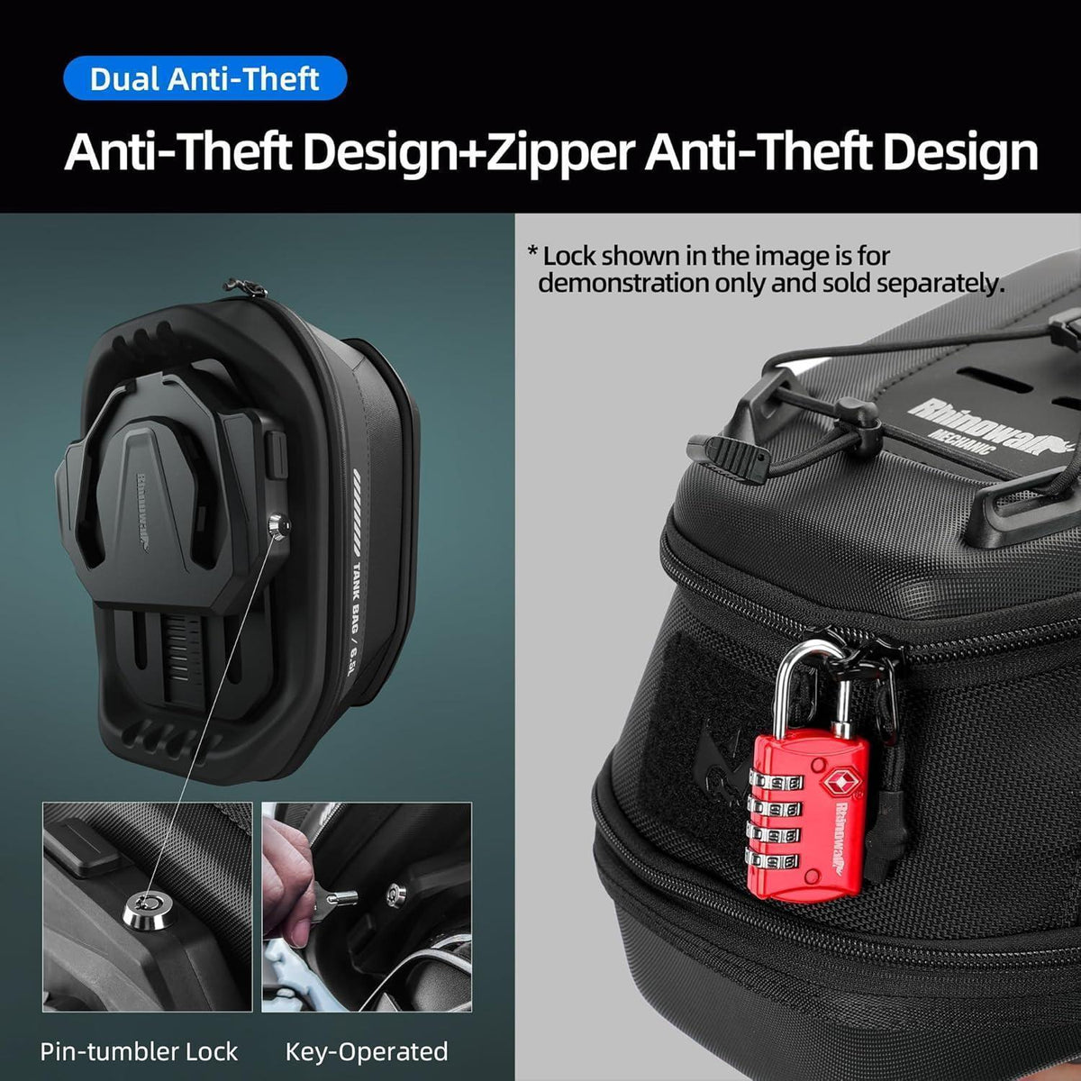 Motorrad Tanktasche Magnetisch, Schnellverschluss, 5-6.5L