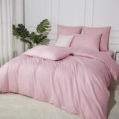 Bettwäsche-Set 220x240 Baumwolle Rosa – Weich & Atmungsaktiv