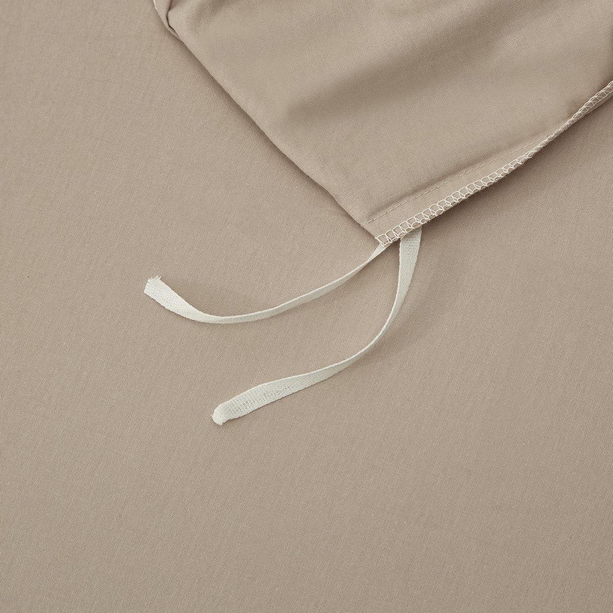 Baumwoll Bettwäsche Set 200x220 Khaki Taupe Uni