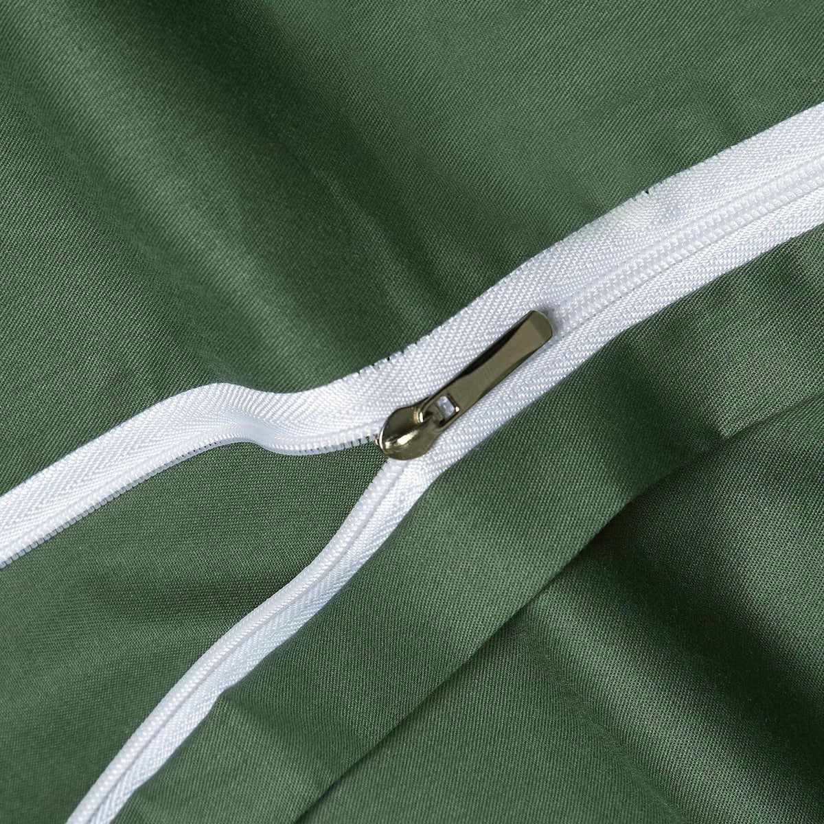 Bettwäsche-Set 200x220 Dunkelgrün Baumwolle 3-teilig