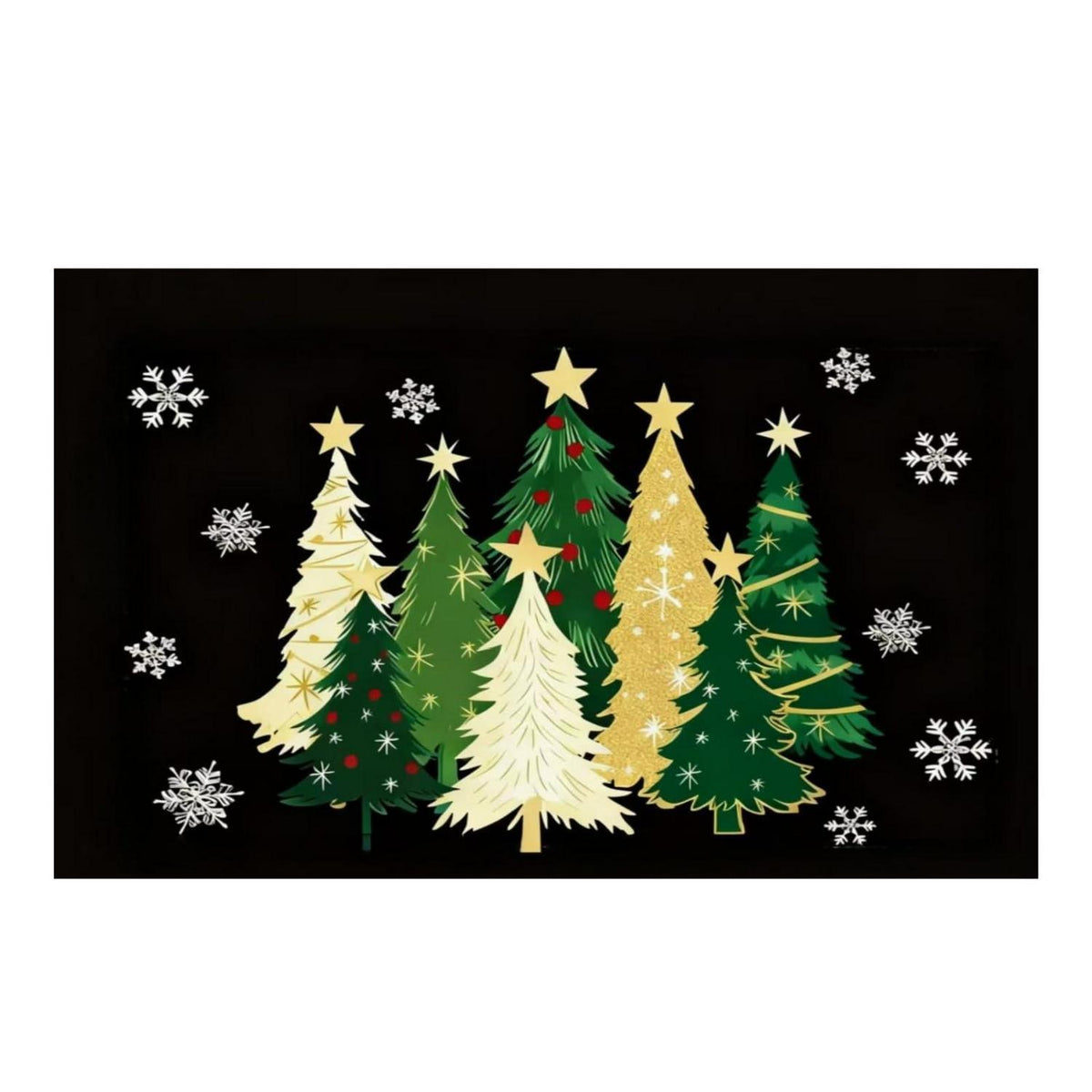 Weihnachts Fußmatte Merry Christmas - Rutschfest & Waschbar