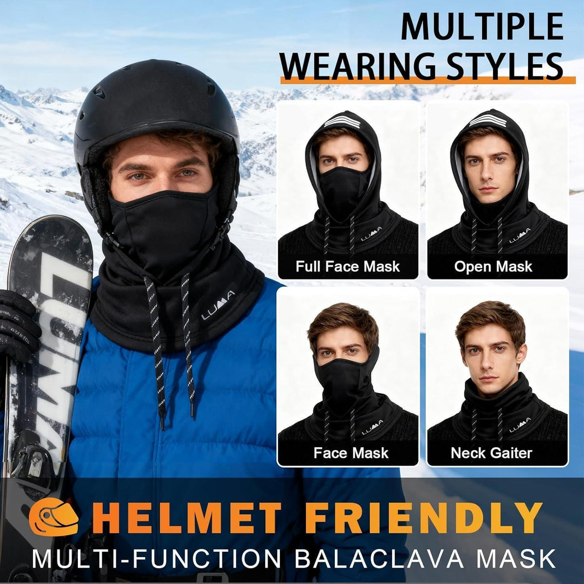 Sturmhaube Winter Fleece Balaclava für Herren Damen