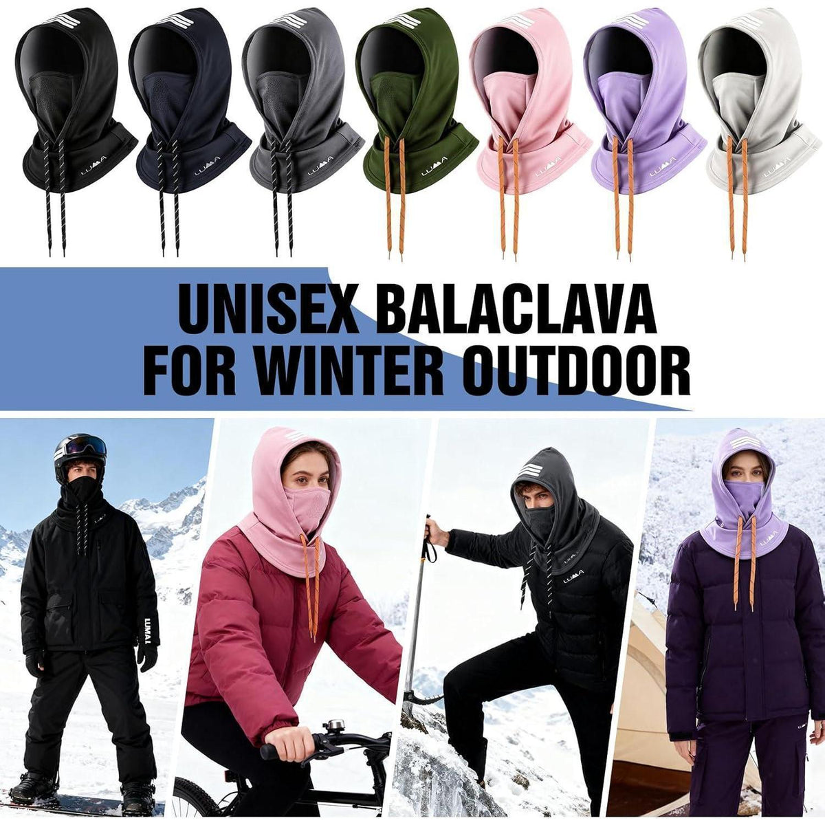 Sturmhaube Winter Fleece Balaclava für Herren Damen