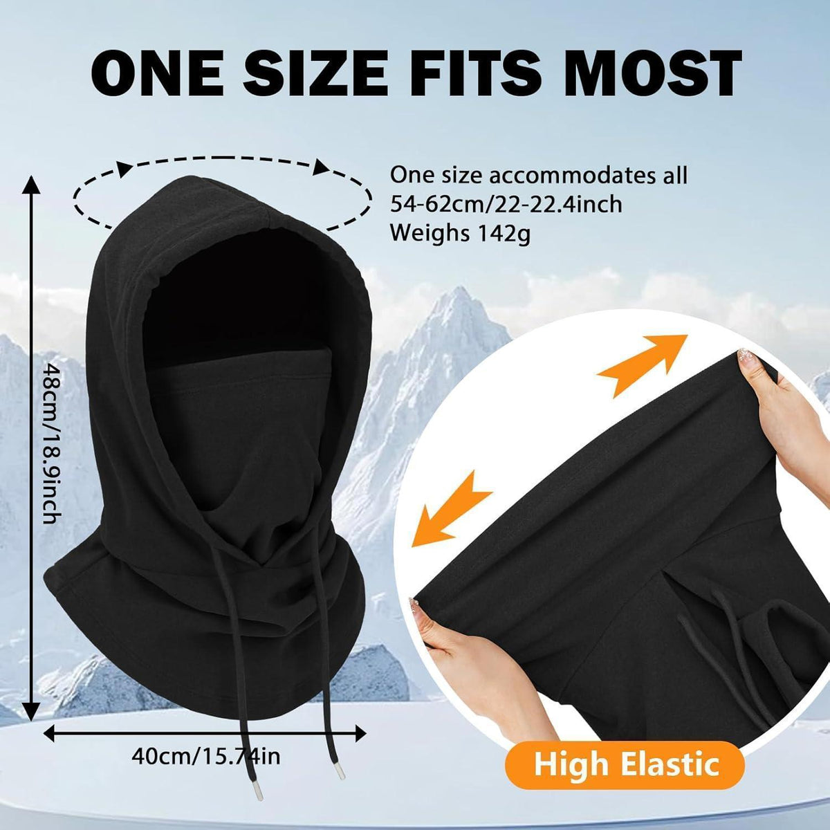 Sturmhaube Winter Warm Fleece – Unisex Skimaske Grau