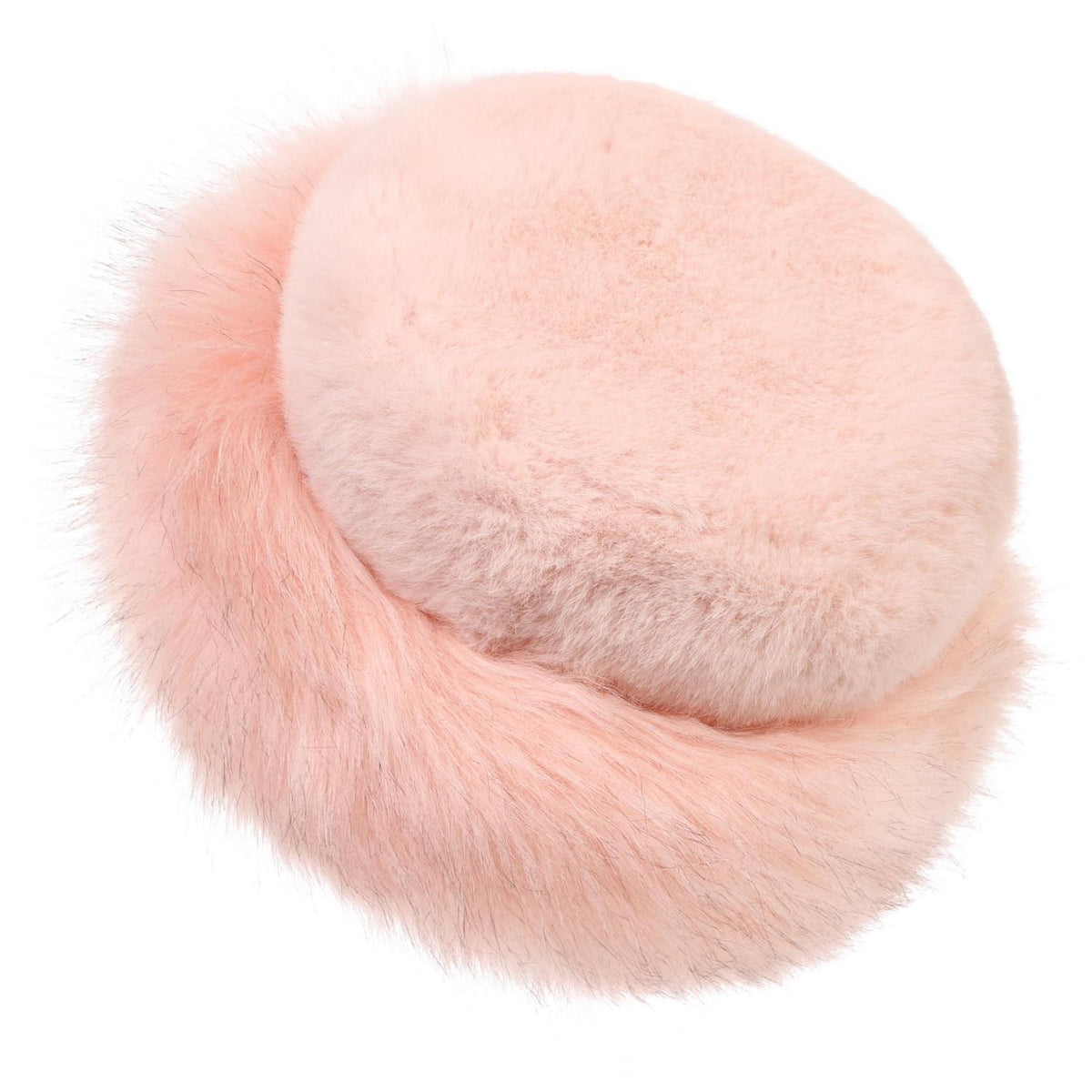 Damen Fellmütze mit Leopardenmuster, warm und weich, Einheitsgröße Rosa