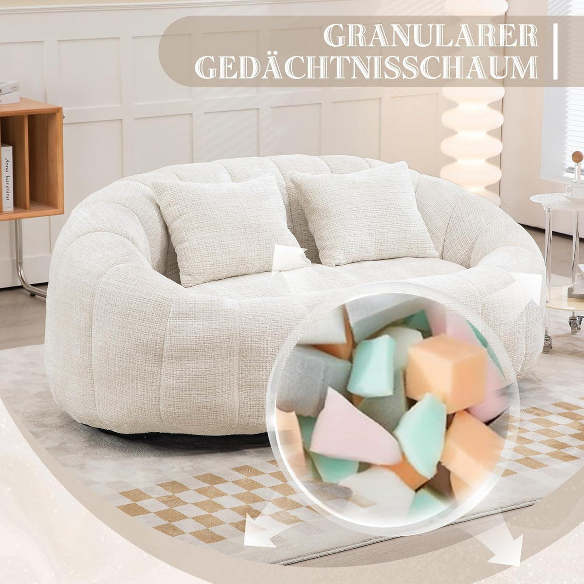 Sitzsack Sofa Chenille – Bequemer Lounger für Entspannung