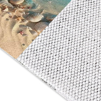Rutschfeste Duschmatte 60x60 cm mit Muschelmuster & Ablaufloch