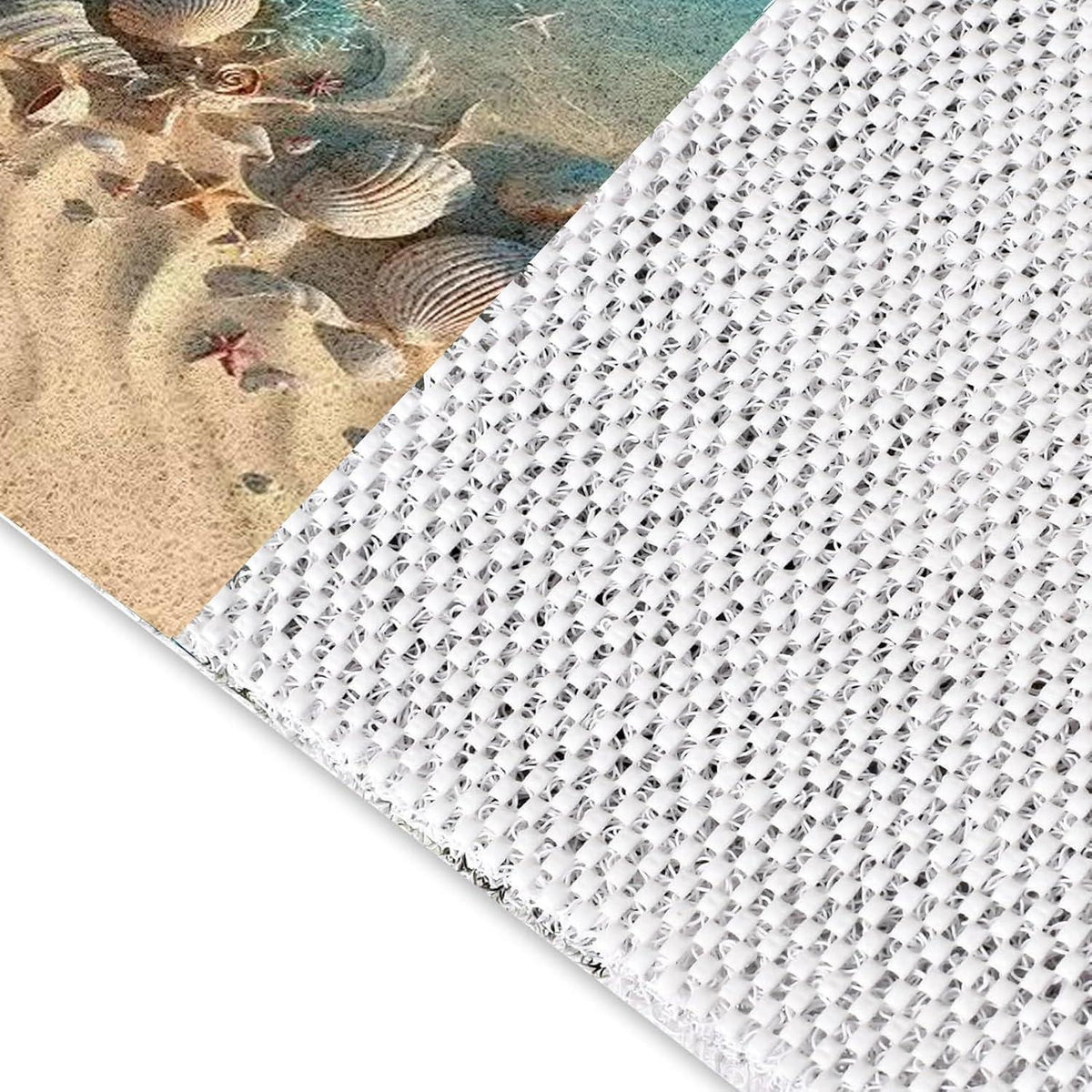 Rutschfeste Duschmatte 130x130 cm mit Muschelmuster