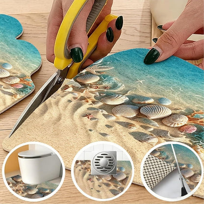 Rutschfeste Duschmatte 100x100 cm mit Muschelmuster