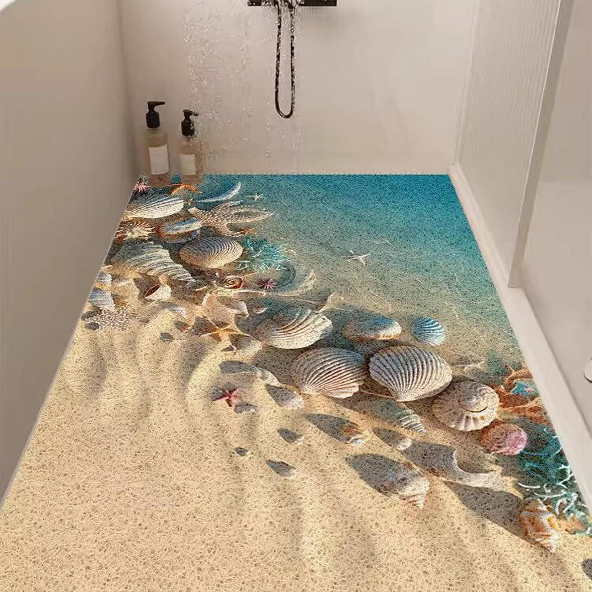 Rutschfeste Duschmatte 100x150 cm mit Muschelmuster
