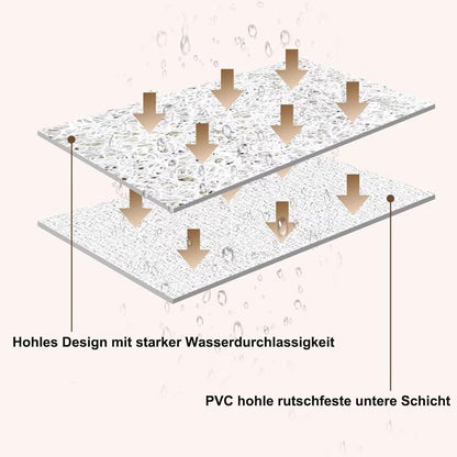 Rutschfeste Duschmatte 130x160 cm – Schnelltrocknend & Maßanpassbar