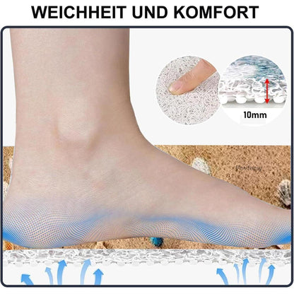 Rutschfeste Duschmatte 100x150cm mit Marinemuster & Ablaufloch