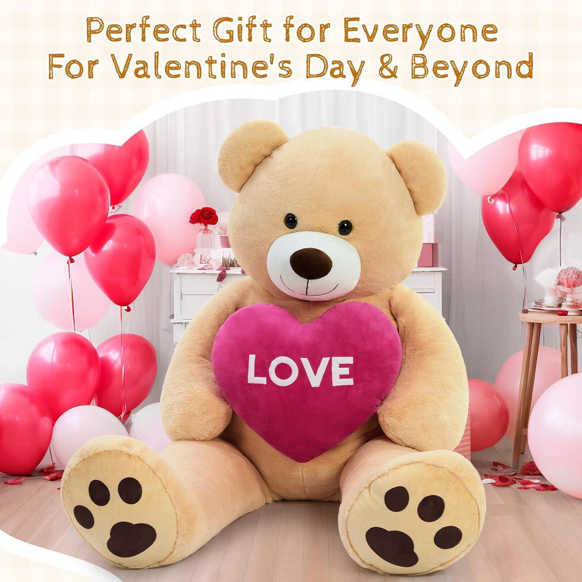 Riesiger Kuschelteddybär 183cm mit Herz – I Love You
