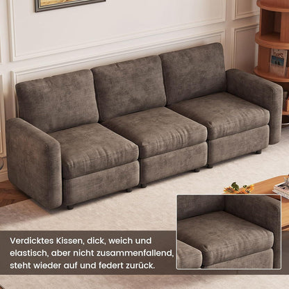Modulares Cloud Sofa – 3-Sitzer, Weich & Bequem