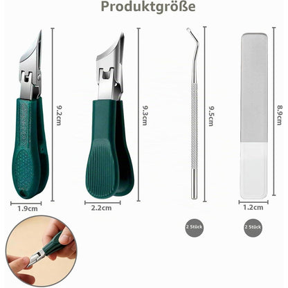 Nagelknipser Fußnägel mit Auffangbehälter & Feilen
