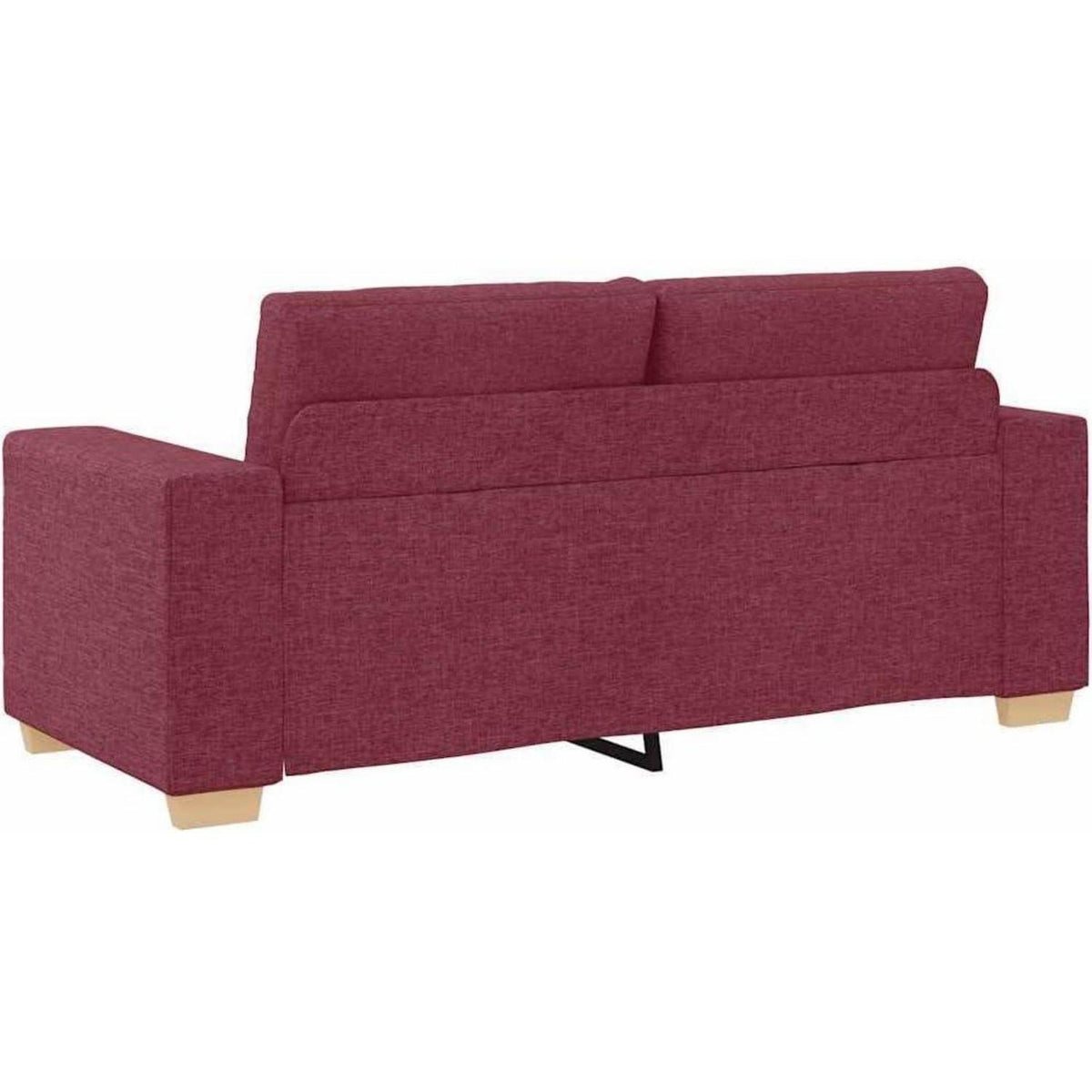 Modernes Sofa Weinrot – Stoff Sessel 140 cm Wohnzimmer