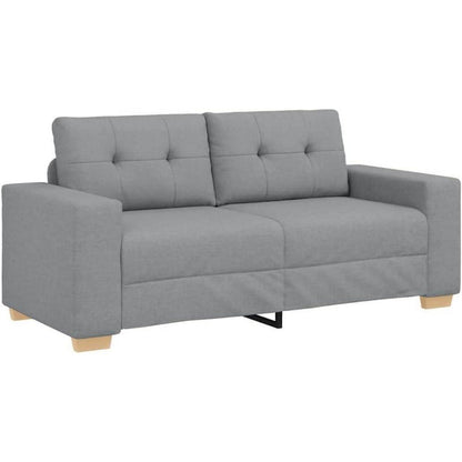 Modernes Sofa Stoff Hellgrau 140 cm – Wohnzimmer Sessel