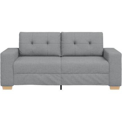 Modernes Sofa Stoff Hellgrau 140 cm – Wohnzimmer Sessel