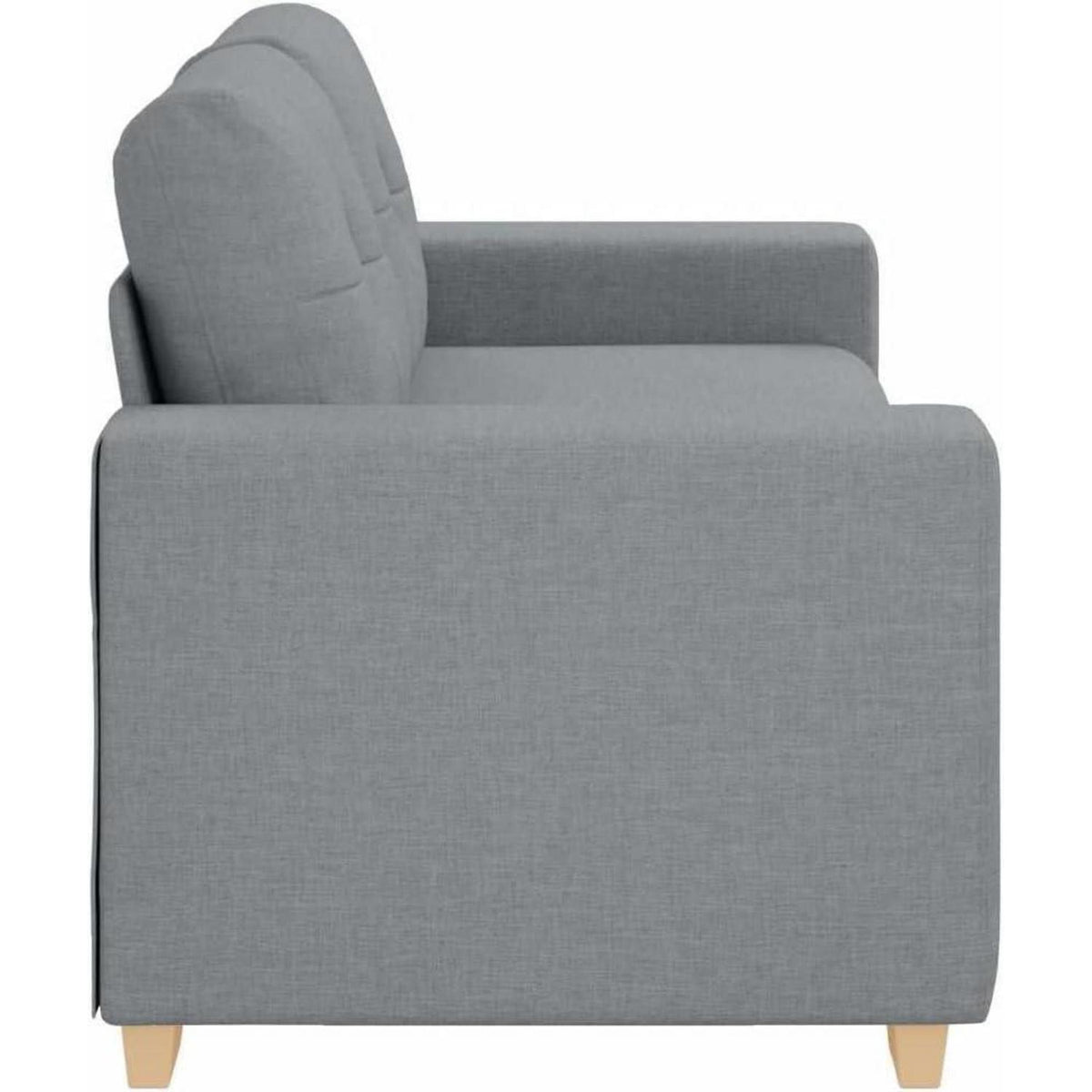 Modernes Sofa Stoff Hellgrau 140 cm – Wohnzimmer Sessel