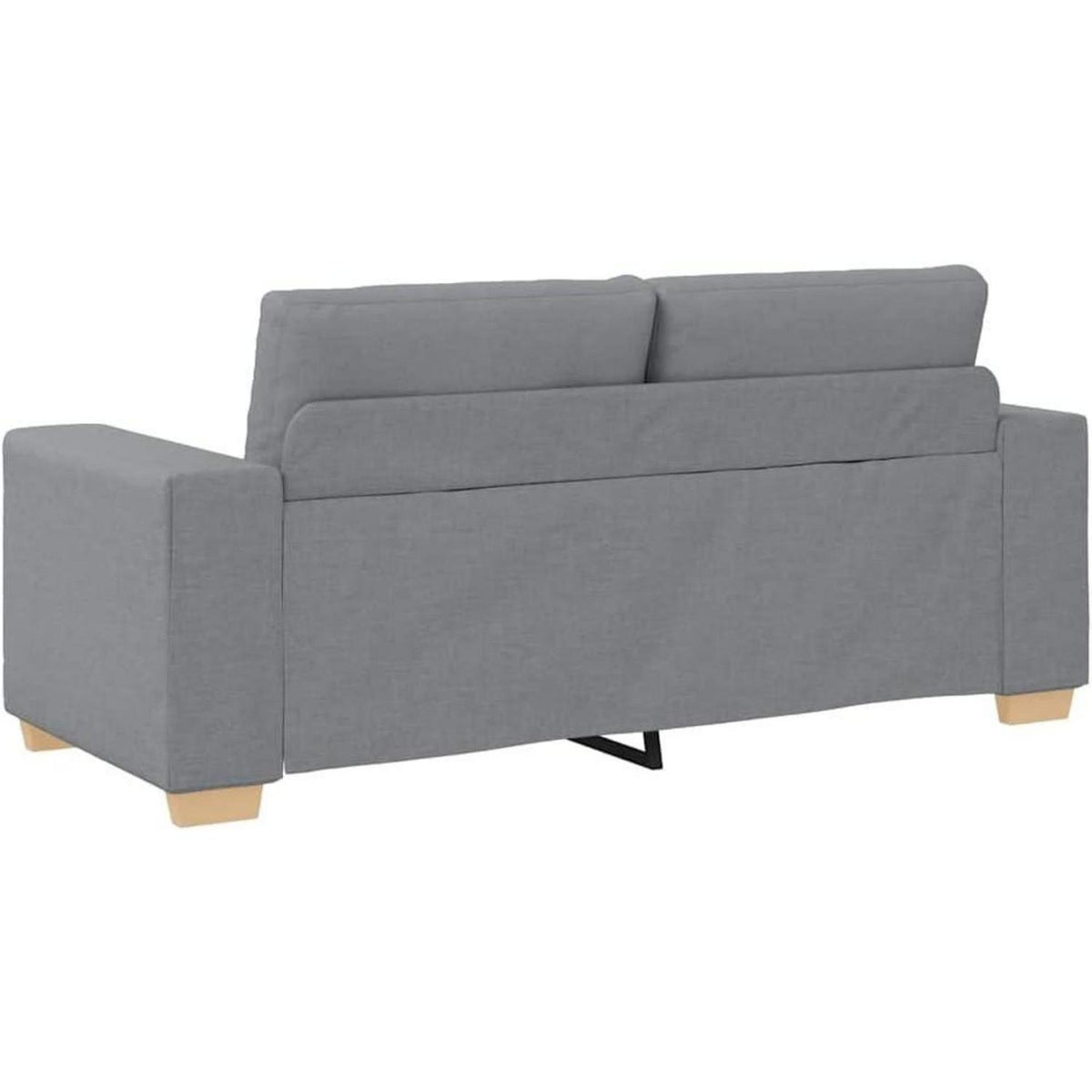 Modernes Sofa Stoff Hellgrau 140 cm – Wohnzimmer Sessel