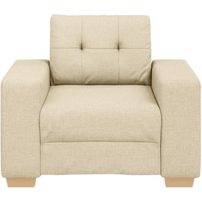 Modernes Sofa Stoff Creme – Wohnzimmer Sessel 60 cm