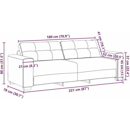 Modernes Sofa Dunkelgrün 180 cm – Stoff & Wohnzimmer