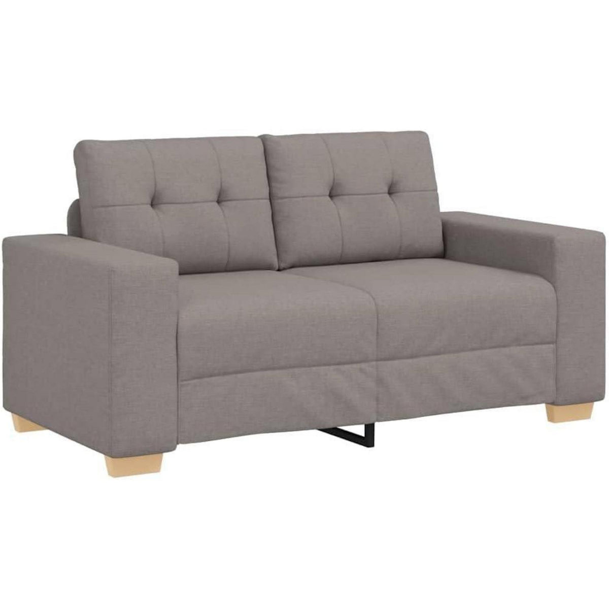 Modernes Sofa Taupe – Stoff Sessel für Wohnzimmer 120cm