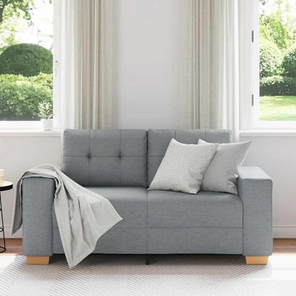 Modernes Sofa Stoff Hellgrau 120 cm – Wohnzimmer Sessel