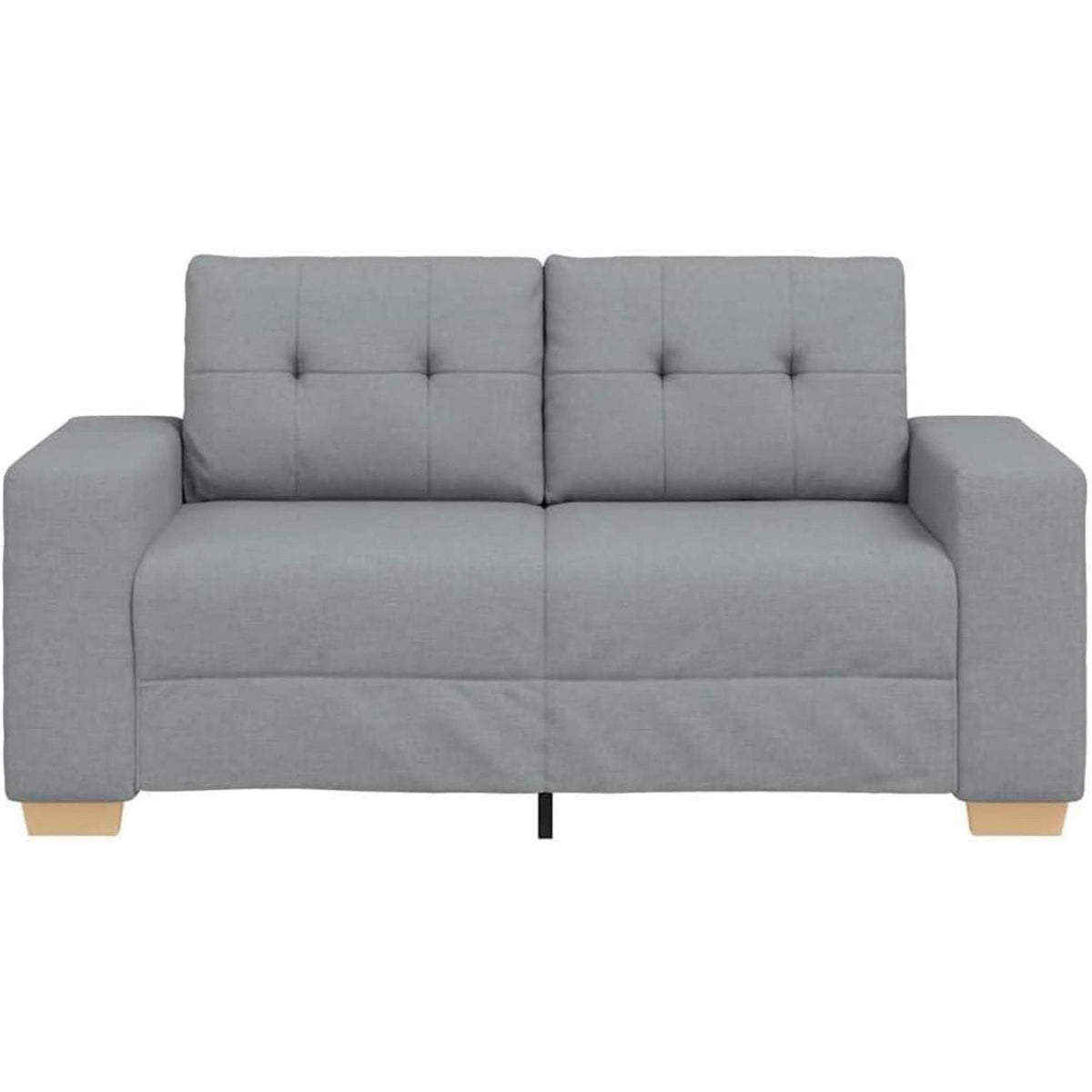 Modernes Sofa Stoff Hellgrau 120 cm – Wohnzimmer Sessel
