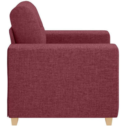 Modernes Sofa Weinrot – Stoff Sessel für Wohnzimmer 60cm