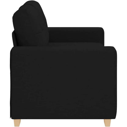 Modernes Sofa Schwarz 120cm – Stoff Sessel Wohnzimmer