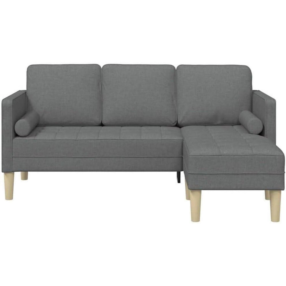 Ecksofa dunkelgrau, L-förmig – Modernes Sofa Set 173x131x67cm